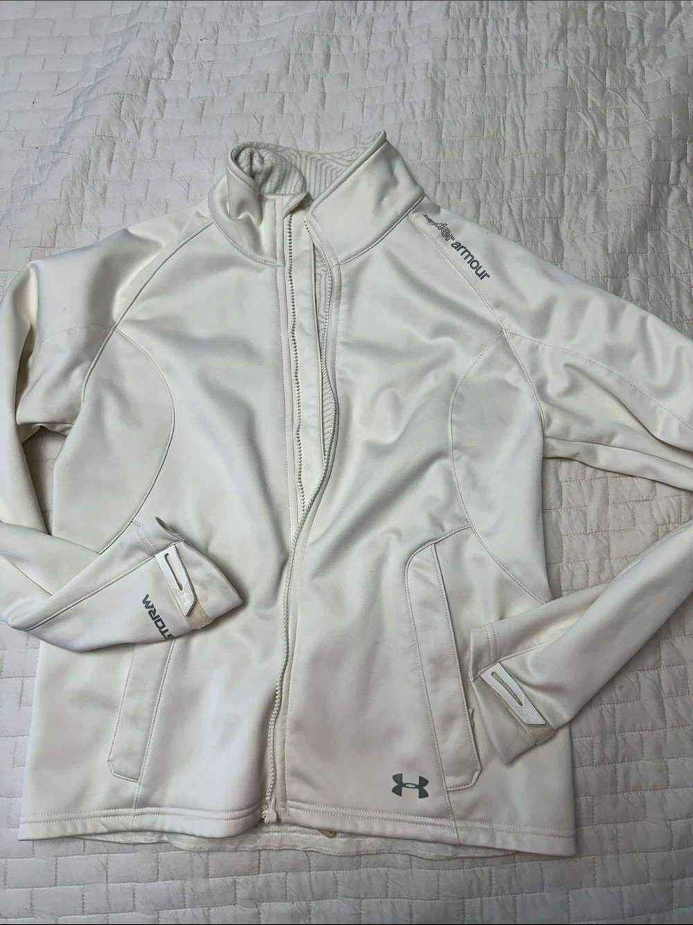 Under Armour Women's White Full-Zip Athletic Jacket